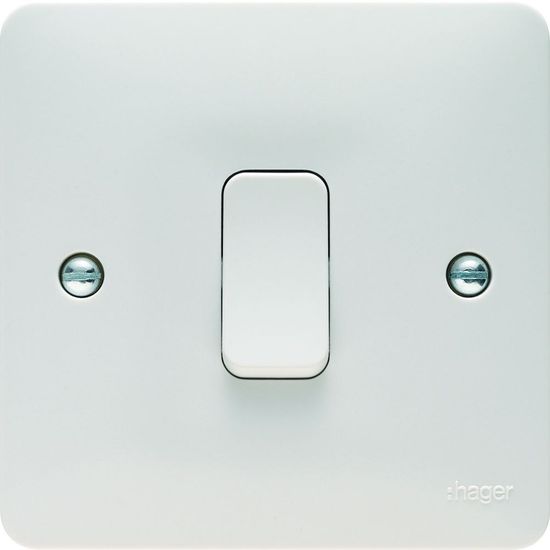 Sollysta 10a 1 Gang 2 Way Push Switch White
