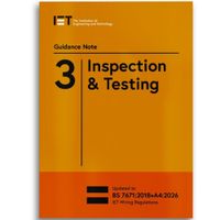 Show details for  IET Guidance Note 3 Inspection & Testing (BS 7671:2018+A4:2026) 