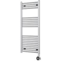 Show details for  400W Heated Towel Rail with Thermostat, 1200mm x 500mm, Chrome, IPX4