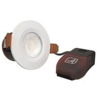 Show details for  5W/7W LED CCT Fire Rated Fixed Downlight, 2700K/3000K/4000K/6000K, White, IP65, Prism Pro XM Range [Pack Of 10]