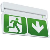Show details for  2W Emergency LED Exit Sign with Legend, Self-Test, 6500K, White, IP20, Adler Range