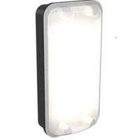 Show details for  6W-9W Emergency LED CCT Bulkhead with Photocell, 3000K/4000K, Black, IP65, Sleek Range