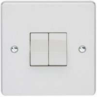 Show details for  10AX 2 Way Switch, 2 Gang, White, Capital Range