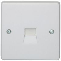 Show details for  Telephone Master Socket, 1 Gang, White