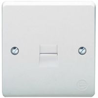 Show details for  Telephone Secondary Socket, 1 Gang, White