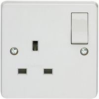 Show details for  13A Single Pole Switched Socket, 1 Gang, White, Capital Range