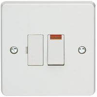 Show details for  13A Double Pole Switched Fused Connection Unit with Neon, 1 Gang, White, Capital Range