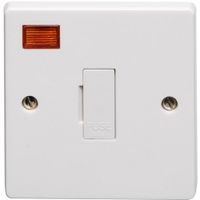 Show details for  13A Unswitched Fused Connection Unit with Neon, 1 Gang, White, IP2X