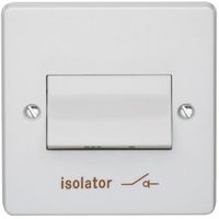Show details for  6A Triple Pole Isolator Switch 'Isolator Symbol', 1 Gang, White, Capital Range