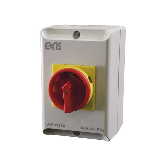 63A 4 Pole Surface Mount Isolator IP65