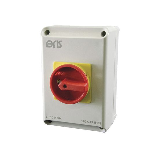 100A 4 Pole Surface Mount Isolator IP65