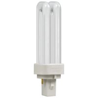 Show details for  10W Compact Fluorescent Double Turn D-Type Lamp, 4000K, 600lm, G24d-1, 2 Pin