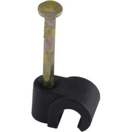 6mm 7mm Round Cable Clip Black [Pack of 100]