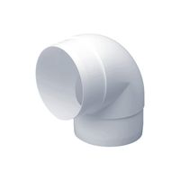 Show details for  EasiPipe Rigid Duct 90° Horizontal Bend (100mm) - White
