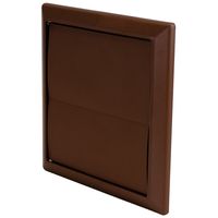 Show details for  EasiPipe Rigid Duct Outlet with Gravity Flaps, 100mm, Brown