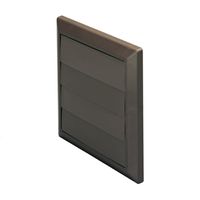 Show details for  EasiPipe Rigid Duct Outlet with Gravity Flaps - Brown