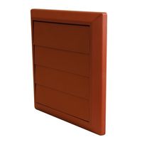 Show details for  EasiPipe Rigid Duct Outlet with Gravity Flaps - Terracotta