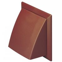 Show details for  EasiPipe Rigid Duct Outlet Cowled with Damper, 100mm, Brown
