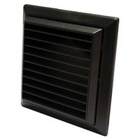 Show details for  EasiPipe Rigid Duct Outlet Louvered Grille, 100mm, Black