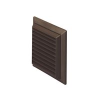 Show details for  EasiPipe Louvered Rigid Duct Outlet (150mm) - Brown