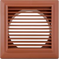 Show details for  EasiPipe Rigid Duct Outlet Louvered Grille, 150mm, Terracotta