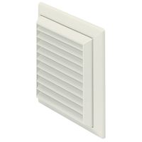 Show details for  EasiPipe Rigid Duct Outlet Louvered Grille with Flyscreen, 100mm, White