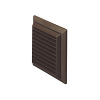 Show details for  EasiPipe Louvered Rigid Duct Outlet with Flyscreen (100mm) - Brown