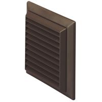 Show details for  EasiPipe Rigid Duct Outlet Louvered Grille with Flyscreen, 100mm, Brown