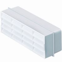 Show details for Supertube Rigid Duct Outlet Airbrick (204mm x 60mm) - White