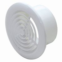 Show details for  EasiPipe Rigid Duct Diffuser (100mm) - White