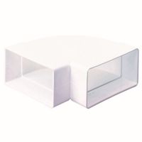 Show details for Megaduct Rigid Duct 90° Horizontal Bend, 220mm x 90mm, White
