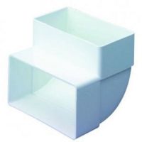 Show details for Supertube Rigid Duct 90° Vertical Bend, 204mm x 60mm, White