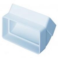 Show details for System 100 Rigid Duct 45° Vertical Bend, 110mm x 54mm, White