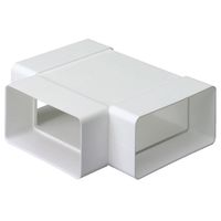 Show details for  System 100 Rigid Duct Horizontal T Piece, 110mm x 54mm, White