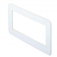 Show details for System 100 Rigid Duct Wall Plate, 110mm x 54mm, White