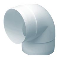 Show details for EasiPipe Rigid Duct 90° Horizontal Bend, 125mm, White