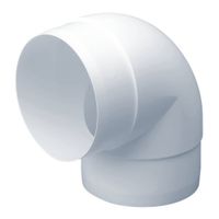 Show details for  EasiPipe Rigid Duct 90° Horizontal Bend, 150mm, White