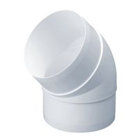 Show details for  EasiPipe Rigid Duct 45° Horizontal Bend, 100mm, White