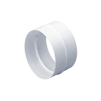 Show details for  EasiPipe Rigid Duct Straight Connector (100mm) - White