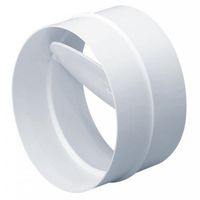 Show details for  EasiPipe Rigid Duct Straight Connector with Damper, 100mm, White