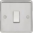 Show details for  10A 2 Way Switch, 1 Gang, Polished Stainless Steel, White Trim, Stainless Steel Range