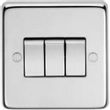 Show details for  10A 2 Way Switch, 3 Gang, Satin Stainless Steel, Matching Trim, Stainless Steel Range