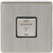 Show details for  6A Fan Isolator Switch, 1 Gang, Satin Nickel, Black Trim, Concealed 6mm Range