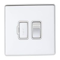 Show details for  13A Switched Fuse Spur - Polished Chrome/White