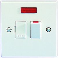 Show details for 13A Switched Fuse Connection Unit with Neon, 1 Gang, White, Exclusive Range
