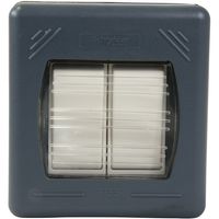 Show details for  Weatherproof 10A 2 Way Switch, 2 Gang, Grey, IP55, Exclusive Range
