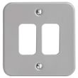 Show details for  Metal Clad Grid Front Plate, 1 Gang, Grey, Exclusive Range