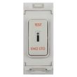 Show details for  20A Double Pole Grid Key Switch Module 'TEST EMG LTG', White, Lisse Range
