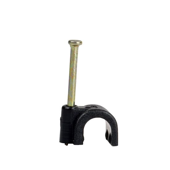 5mm Round Cable Clip Black [Pack of 100]