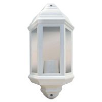 Show details for  60W Half Lantern, IP44, White, Lamp Not Included